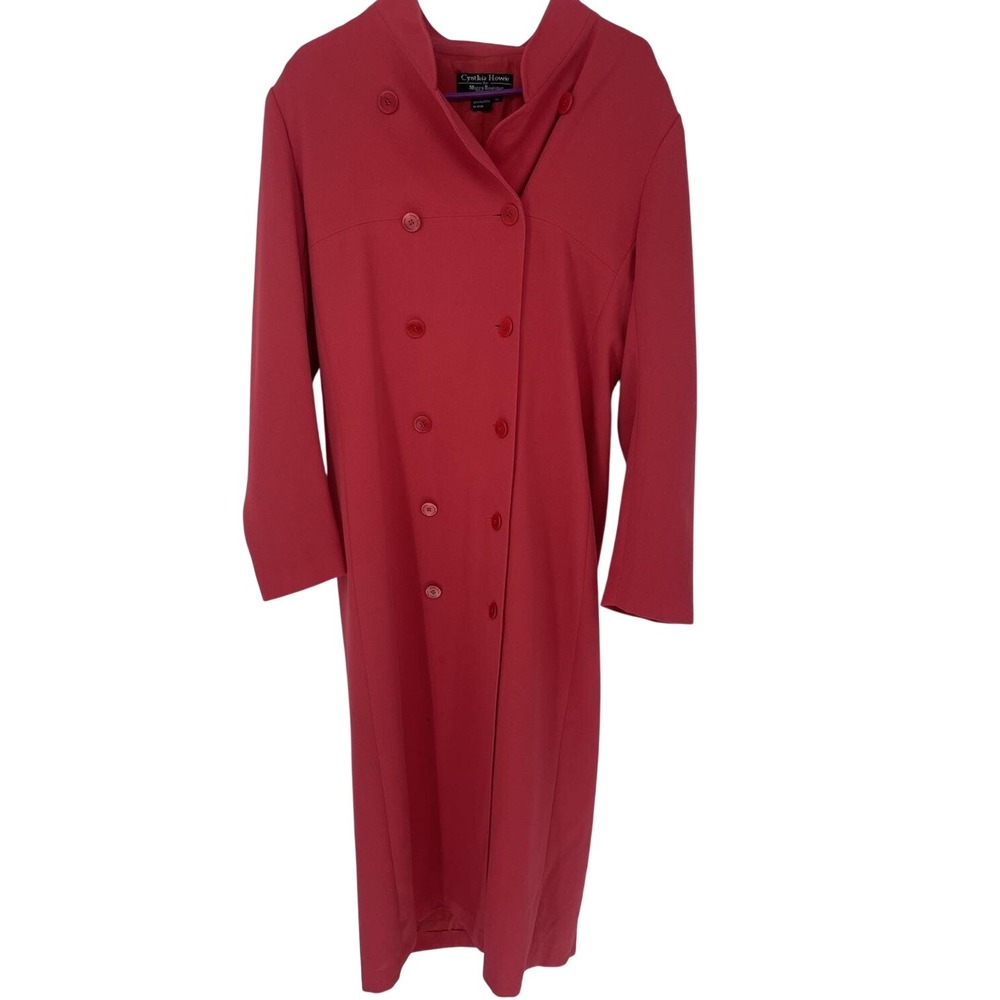 Cynthia Howie‎ Maggy Boutique Red Double Breasted Midi Dress Size 12